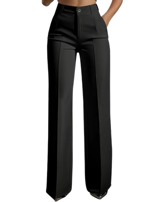 Pantalones de traje de mujer con cintura alta