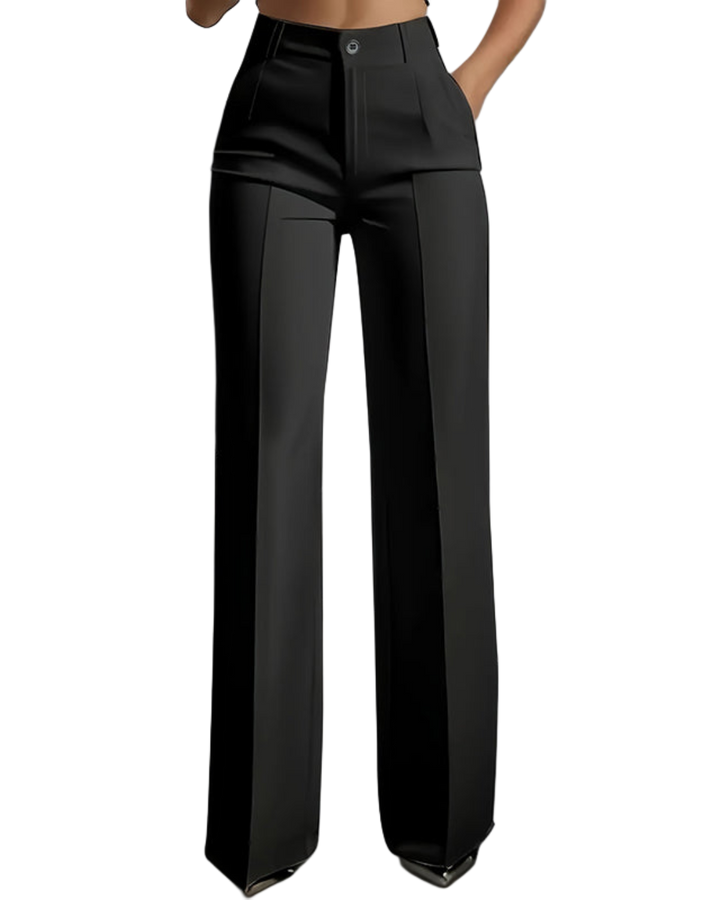 Pantalones de traje de mujer con cintura alta