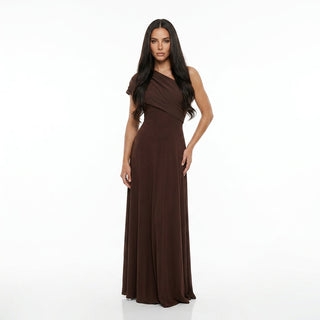 Vestido elegante sin tirantes de malla