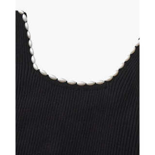 Vestido Maxi con Perlas | Noir