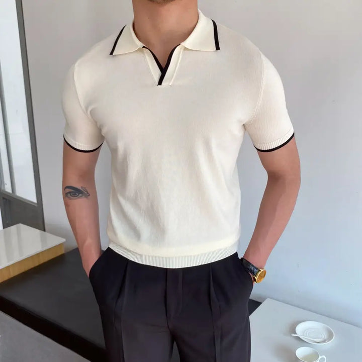 Contrast Trim Knit Polo