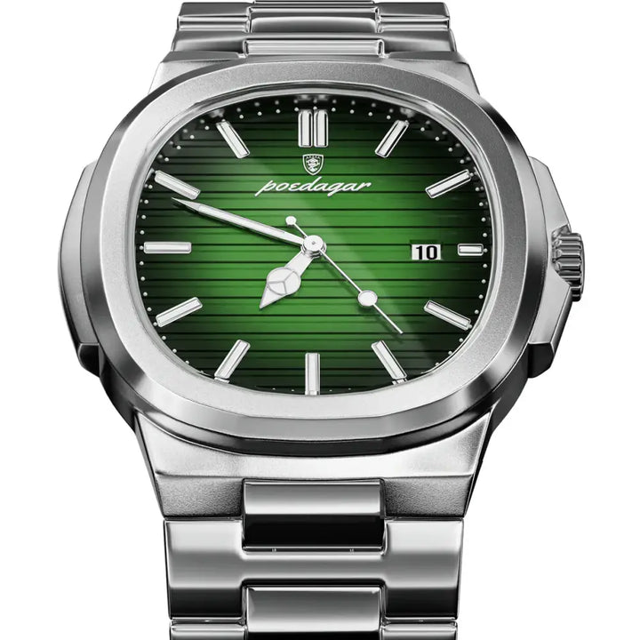 Eterna Steel Automatic Watch: Polished Stainless, Four Dial Colors