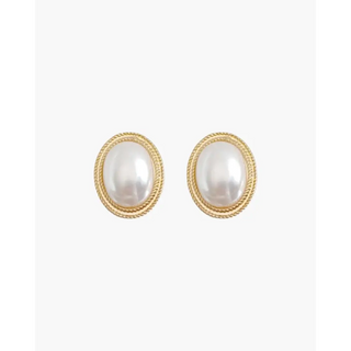 Pendientes de Perla Ovalada | Aurelia