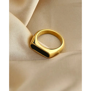 Anillo Sello Dorado | Noir