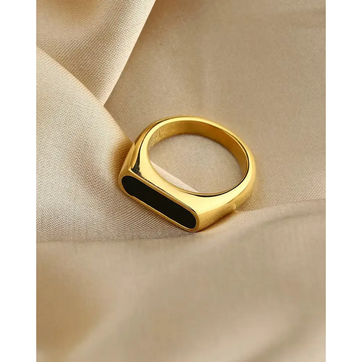 Anillo Sello Dorado | Noir