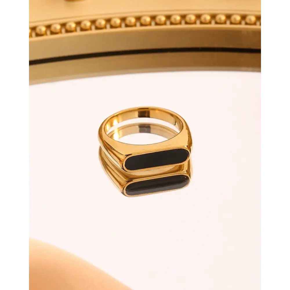 Anillo Sello Dorado | Noir