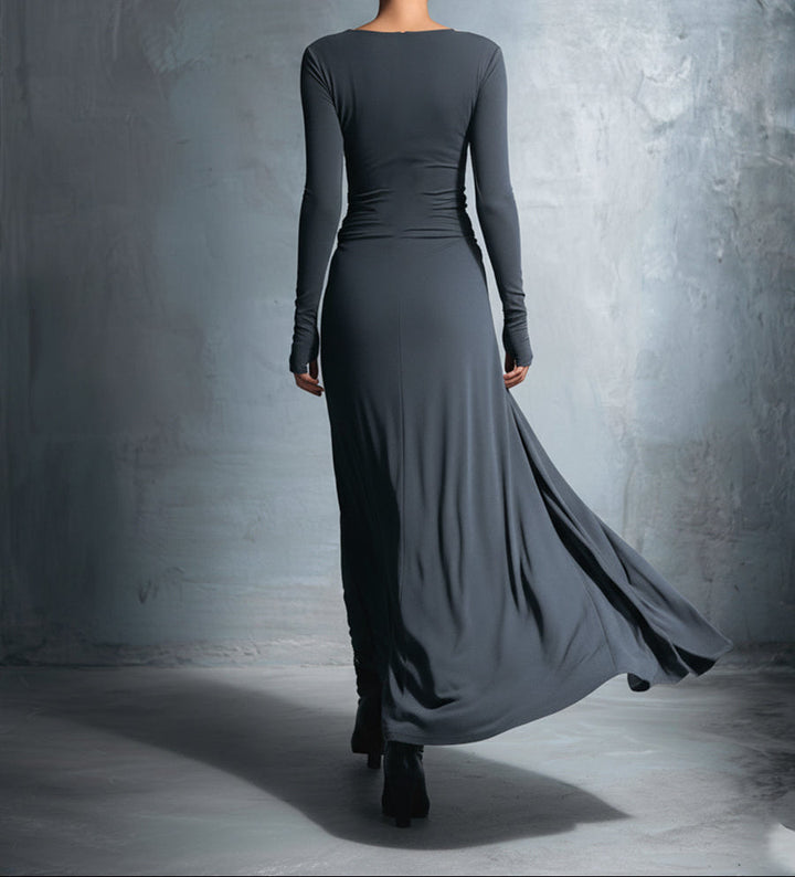 Vittoria - Vestido largo con nudo lateral