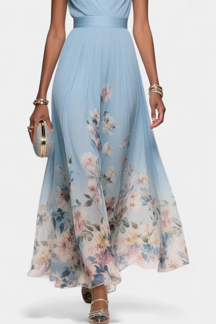Vestido largo floral | Sauline