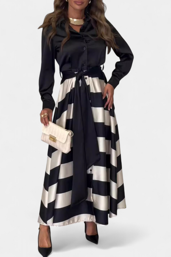 Vestido largo a rayas | Nessia