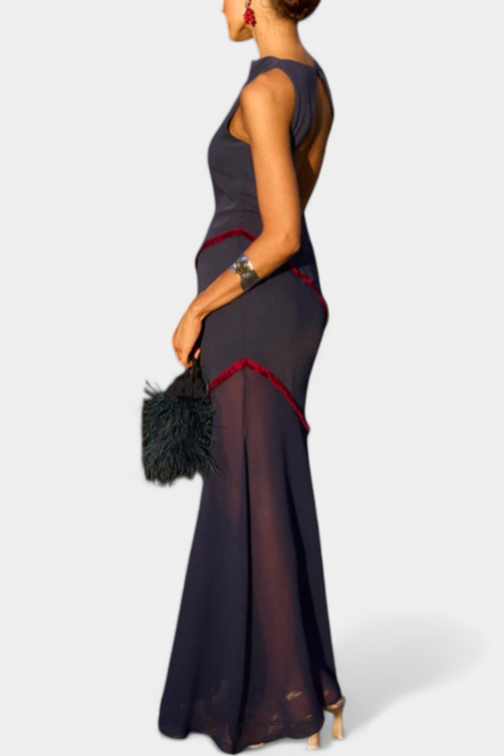 Vestido midi de gasa | Orfila