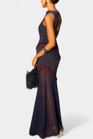 Vestido midi de gasa | Orfila