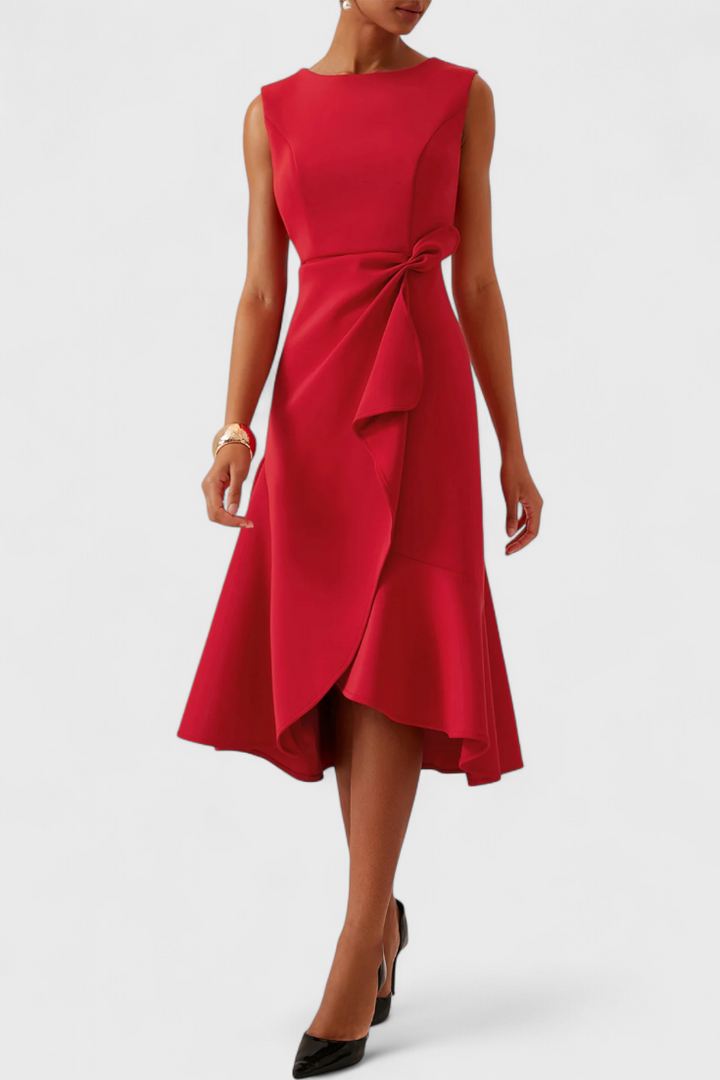 Vestido midi drapeado | Claudia