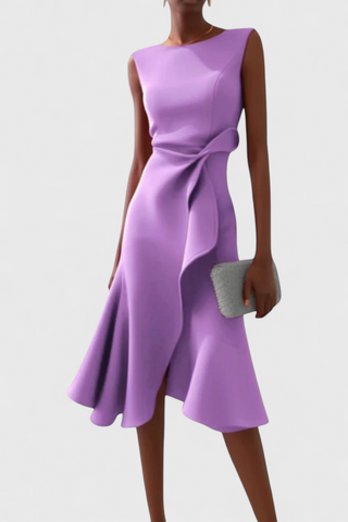Vestido midi drapeado | Claudia