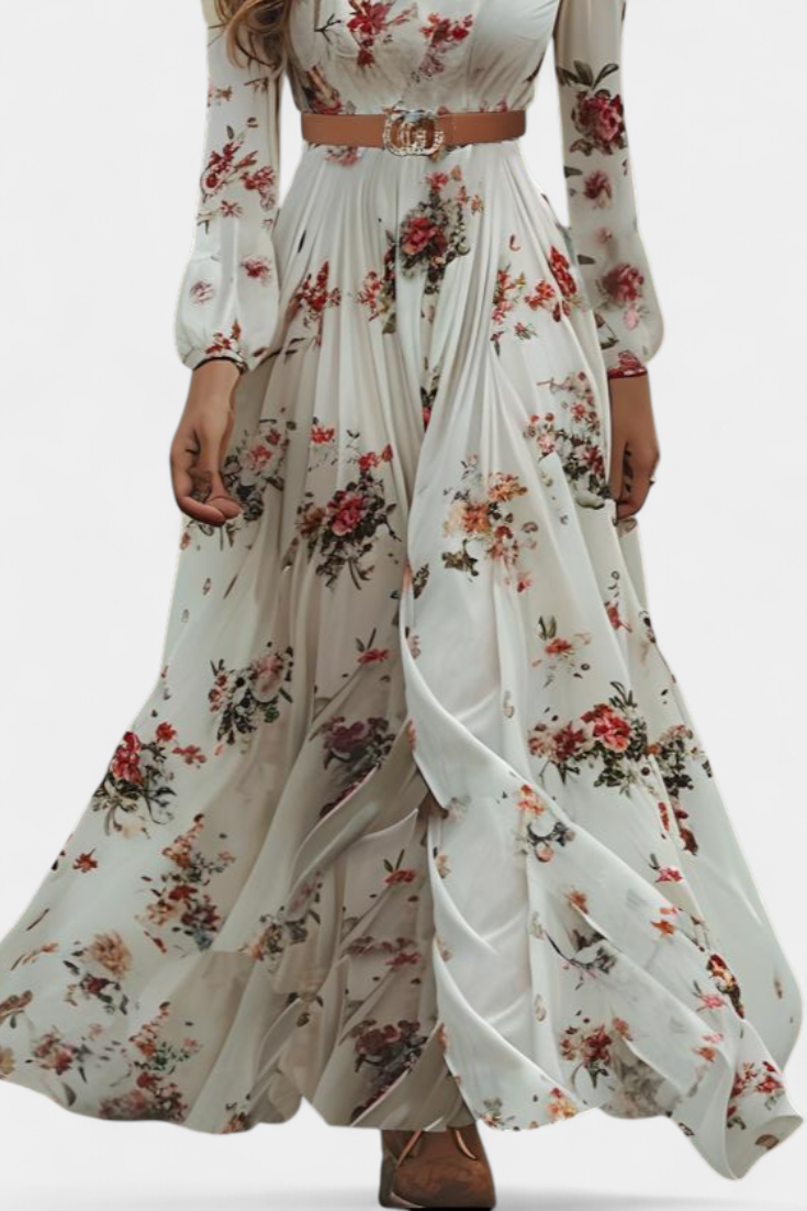 Vestido largo floral | Amanda