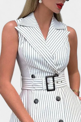 Vestido midi a rayas | Diana