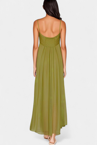 Vestido largo drapeado | Elettra