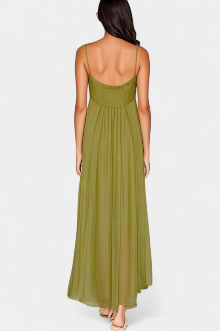 Vestido largo drapeado | Elettra