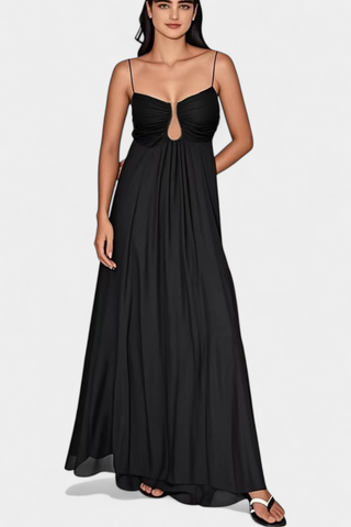 Vestido largo drapeado | Elettra