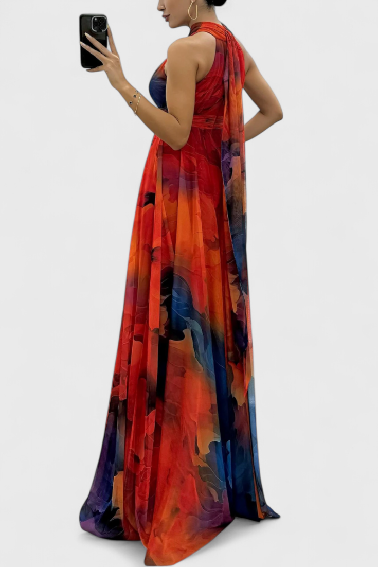 Vestido largo de gasa | Caprice
