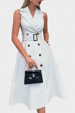Vestido midi a rayas | Diana