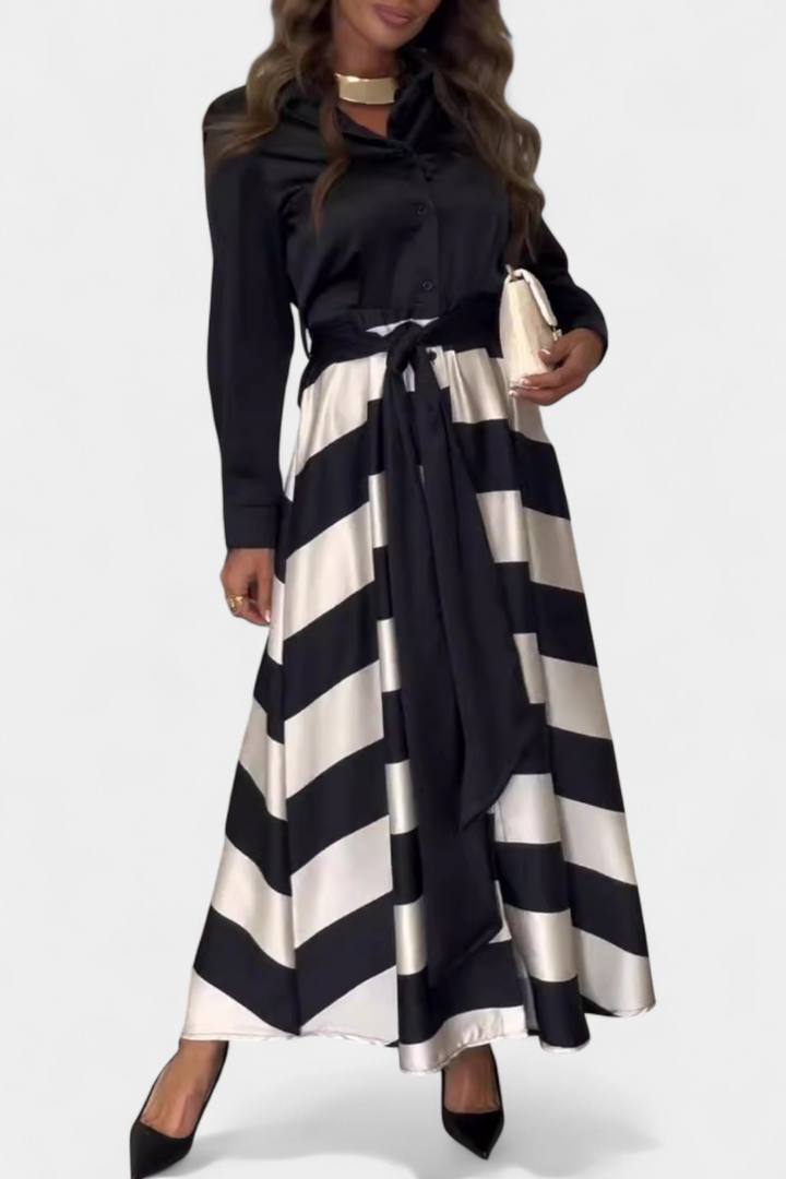 Vestido largo a rayas | Nessia