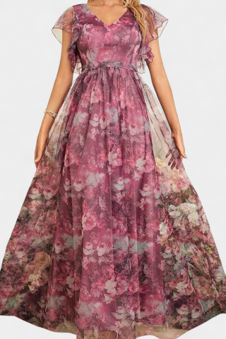 Vestido largo floral | Mariana