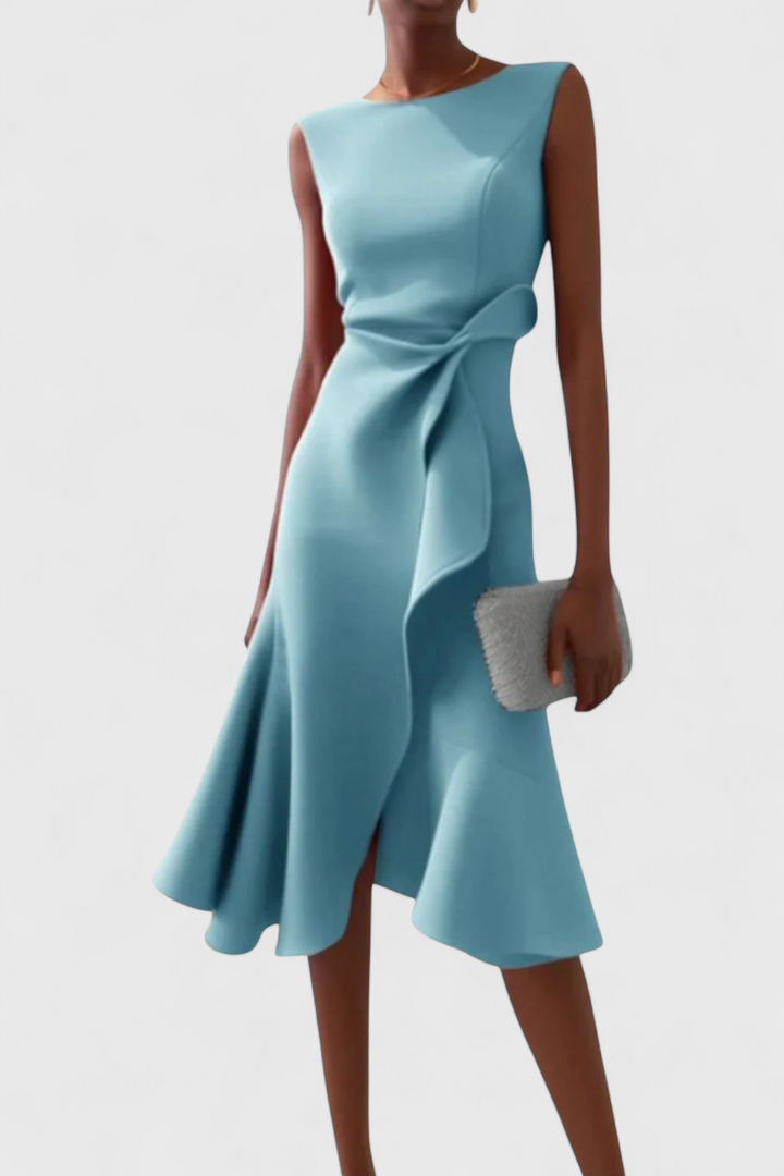 Vestido midi drapeado | Claudia