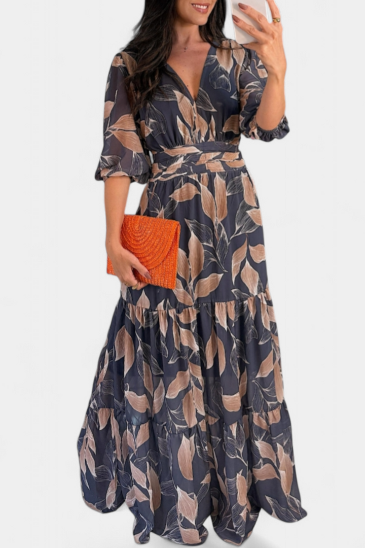 Vestido largo floral | Aísha