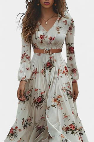 Vestido largo floral | Amanda