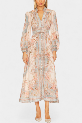 Vestido largo floral | Dorotila