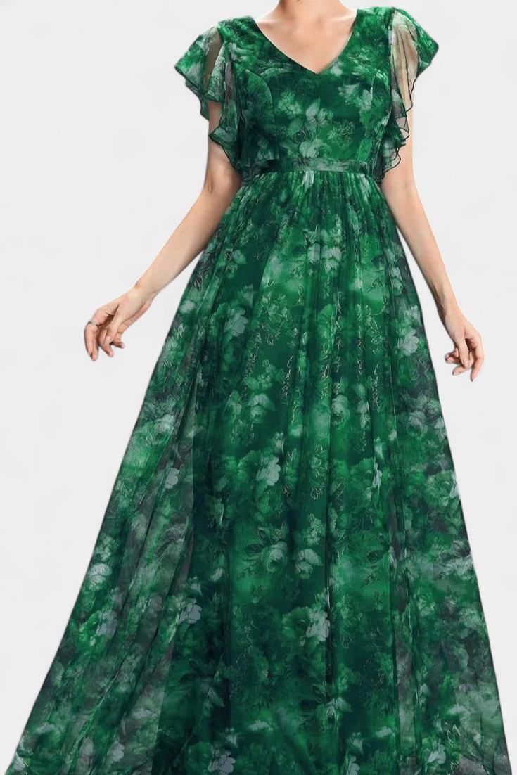 Vestido largo floral | Mariana