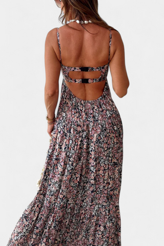 Vestido largo floral | Reyna