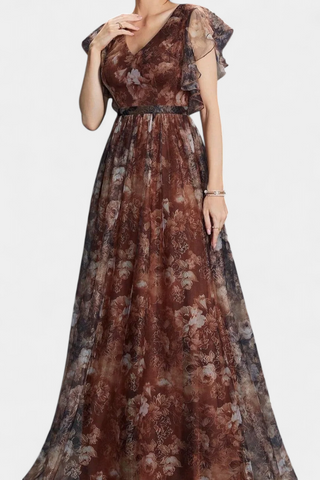 Vestido largo floral | Mariana