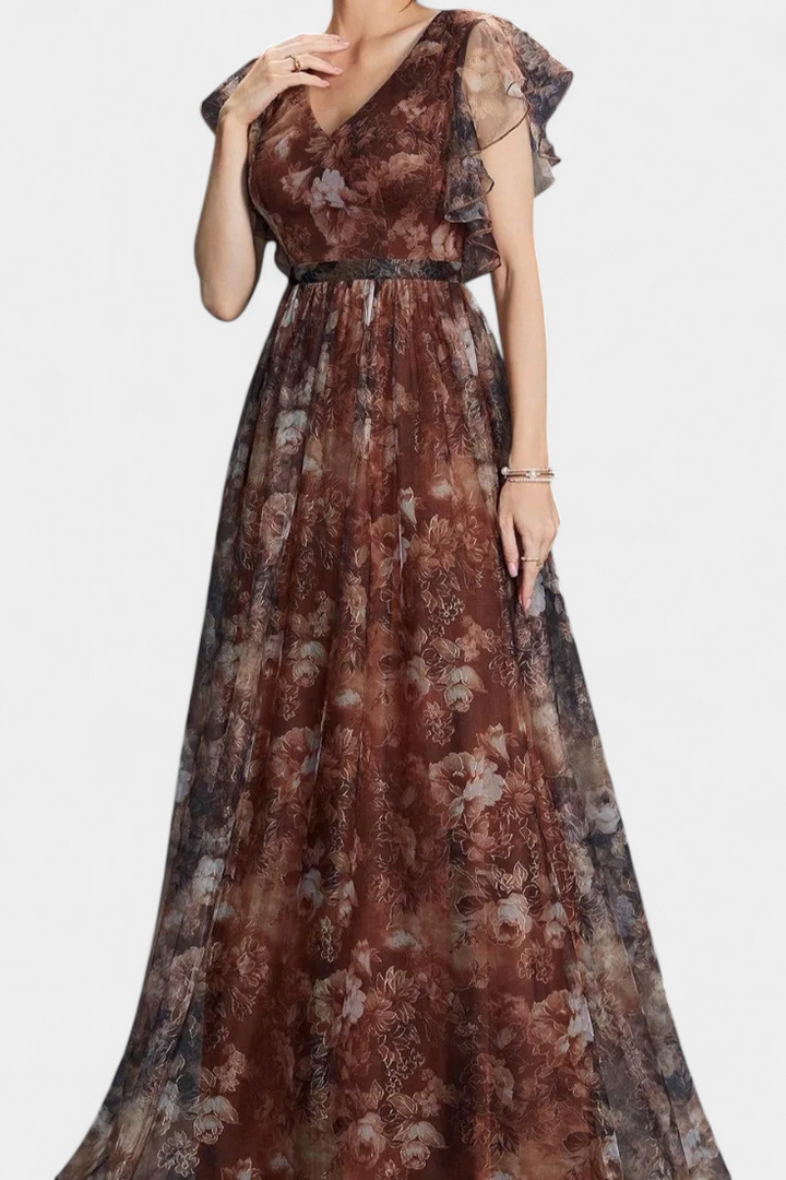 Vestido largo floral | Mariana