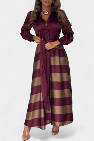 Vestido largo a rayas | Nessia