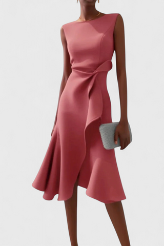 Vestido midi drapeado | Claudia
