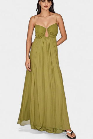 Vestido largo drapeado | Elettra
