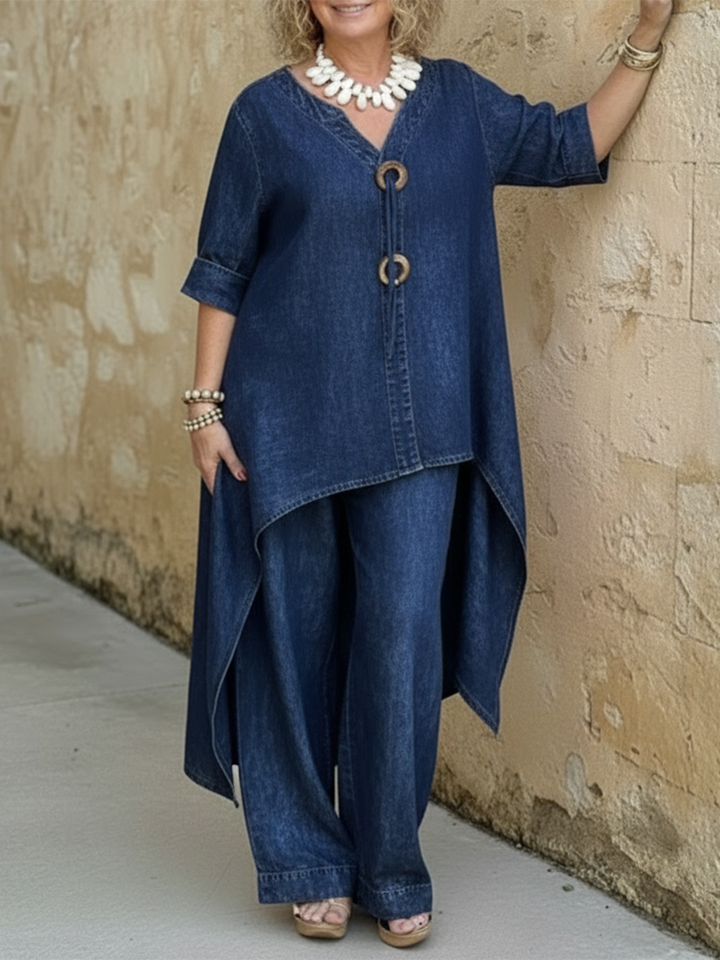 Conjunto Denim Tesy: estilo denim moderno y de tendencia