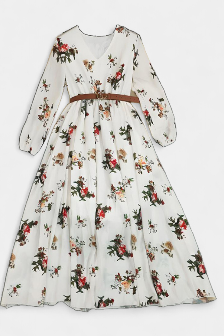 Vestido largo floral | Amanda