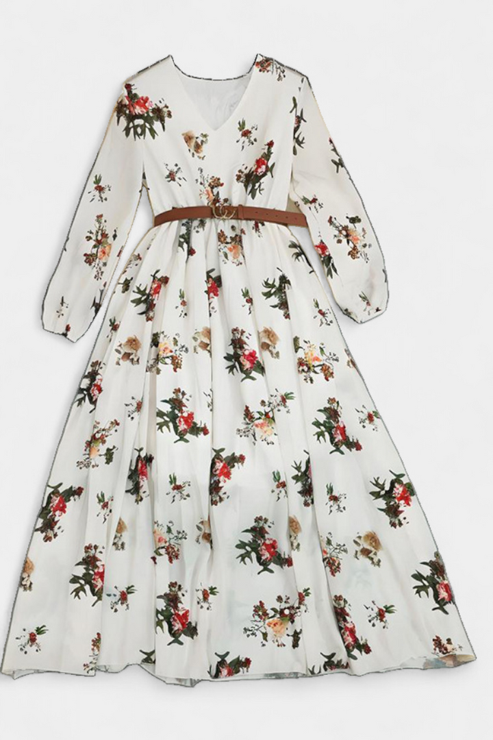 Vestido largo floral | Amanda