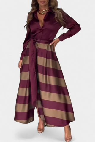 Vestido largo a rayas | Nessia