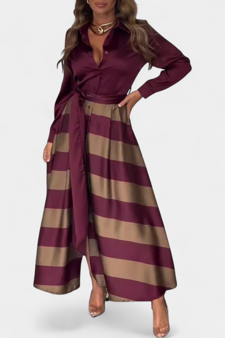Vestido largo a rayas | Nessia