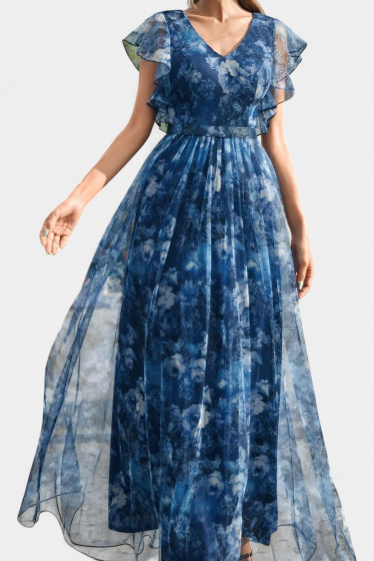 Vestido largo floral | Mariana