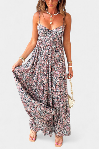 Vestido largo floral | Reyna