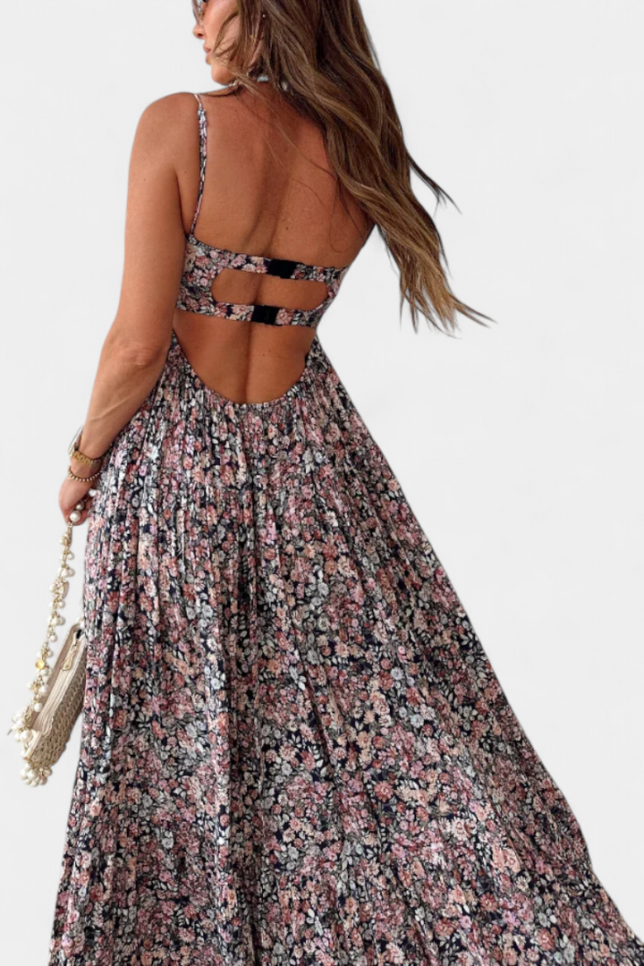 Vestido largo floral | Reyna