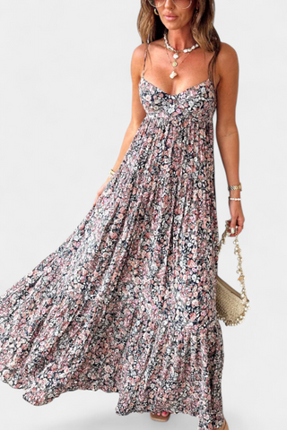 Vestido largo floral | Reyna
