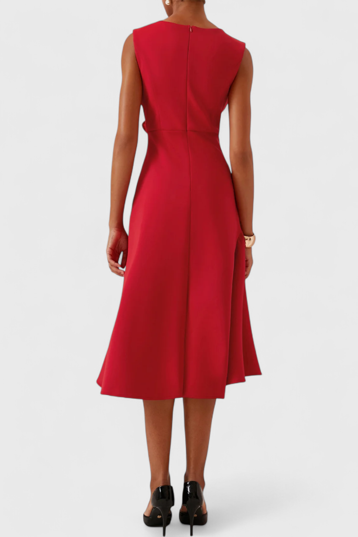 Vestido midi drapeado | Claudia