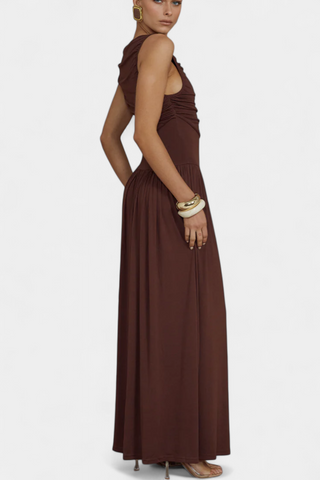 Vestido largo drapeado | Maddy
