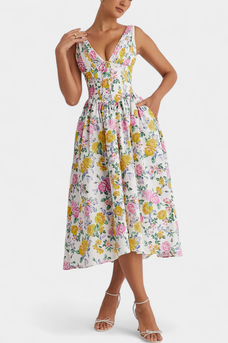 Vestido midi floral | Margie