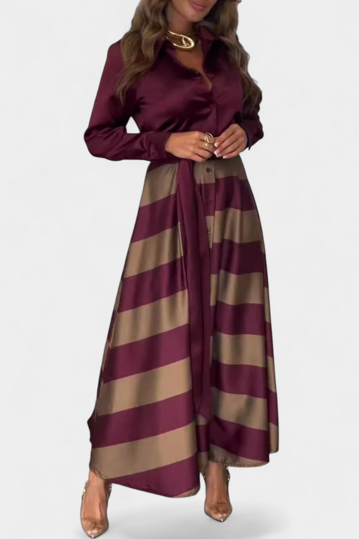 Vestido largo a rayas | Nessia